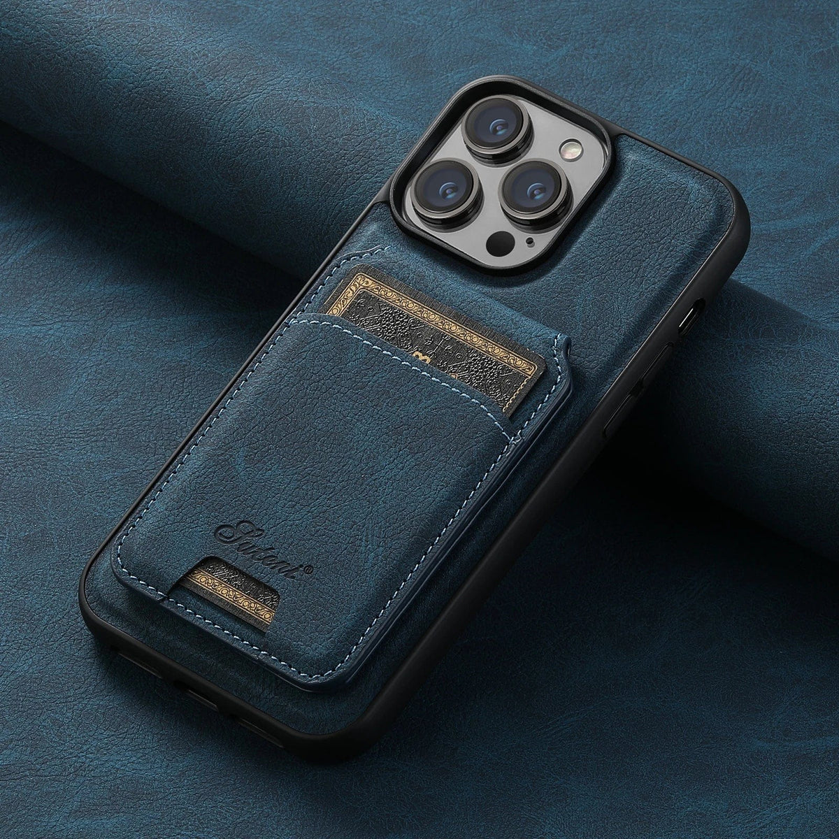 Leather Magnetic Wallet iPhone Case